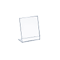 Azar Displays Acrylic L-Shaped Sign Holders, 4" x 6", Clear, Pack Of 10
