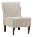 Linon Roxy Script Accent Chair, Rustic Gray/Natural/Gold 1 thumbnail image