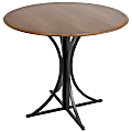 Lumisource Boro Contemporary Dining Table, Round, Walnut/Black
