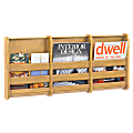 Safco® 3-Pocket Magazine Wall Rack, 29" x 13 5/16" x 1 13/16", Natural 1 thumbnail image