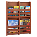 Safco® 4-Pocket Magazine Wall Rack, 25 1/2" x 19 1/2" x 1 13/16", Cherry