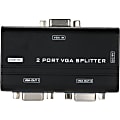 4XEM 2-Port VGA Splitter 250 MHz - 250 MHz to 250 MHz - 1920 x 1440 - 213 ft Maximum Operating Distance - VGA In - VGA Out - Silver Plated - Black 1 thumbnail image