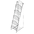 Safco® Onyx 5-Pocket Steel Literature Floor Rack, 46" x 18 1/2" x 12 1/2", Black 1 thumbnail image