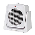 Comfort Glow 1500W Electric Fan Heater With Tilting Base, 6" x 9-1/2", White 1 thumbnail image