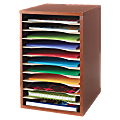 Safco® Compact Adjustable Shelf Organizer, 16" x 10 13/16" x 12", Cherry