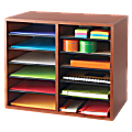 Safco® Adjustable Literature Organizer, 9" x 11 1/2" x 2 3/8", Cherry 1 thumbnail image