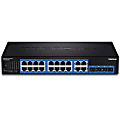 TRENDnet 20-Port Gigabit Web Smart Switch; 16 x Gigabit Ports; 4 x shared Gigabit Ports (RJ-45/SFP); VLAN; QoS; LACP; IPv6 Support; 40 Gbps Switching Capacity; Lifetime Protection; TEG-204WS - 20-Port Gigabit Web Smart Switch