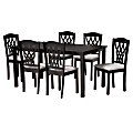 Baxton Studio Salem Dining Set, 29-3/16”H x 59-1/16”W x 35-7/16”D, Gray/Dark Brown 1 thumbnail image
