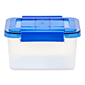 Iris Ultimate Weathertight Storage Box, 11-1/2”L x 12-7/16”W x 10-1/4”H, 6.5 Qt, Clear
