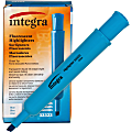 Integra Desk Chisel Highlighter, Fluorescent Blue, Pack Of 12