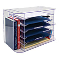 Innovative Storage Designs Desk Sorters, 8 Compartments, 12 1/4"H x 18"W x 10 1/10"D, Clear