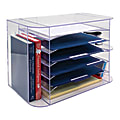 Innovative Storage Designs Desk Sorters, 8 Compartments, 12 1/4"H x 18"W x 10 1/10"D, Clear 1 thumbnail image