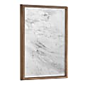 Kate and Laurel Blake Non-Magnetic Framed Dry-Erase Printed Glass, 18” x 24”, Gray Marble by The Creative Bunch Studio, Gold Plastic Frame 1 thumbnail image