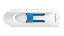 SanDisk Cruzer Glide™ USB 2.0 Flash Drive, 32GB, White/Blue, SDCZ60-032G-A46WB 1 thumbnail image