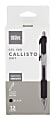 Office Depot® Brand Callisto Retractable Gel Ink Pens, Medium Point, 0.7 mm, Transparent Black Barrel, Black Ink, Pack Of 12 Pens