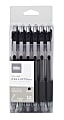 Office Depot® Brand Callisto Retractable Gel Ink Pens, Fine Point, 0.5 mm, Transparent Black Barrel, Black Ink, Pack Of 12 Pens 1 thumbnail image