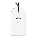 Partners Brand Prestrung Color Shipping Tags, #5, 4 3/4" x 2 3/8", White, Box Of 1,000 1 thumbnail image