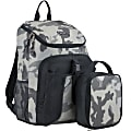 Fuel Deluxe Camo Top-Loading Backpack And Lunch Bag Set, Gray/Black 1 thumbnail image