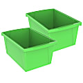 Storex Classroom Storage Bin, Medium, Green, Pack Of 2 1 thumbnail image