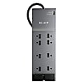 Belkin® Surge Protector With Phone Line Protection, 8 Outlets, 8' Cord, 3240 Joules, Gray 1 thumbnail image