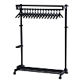 Alba Mobile Along-The-Wall Garment Rack, Black 1 thumbnail image