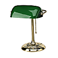 Ledu Traditional Banker's Lamp, 14"H, Green Shade 1 thumbnail image
