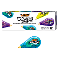 BIC Wite Out Mini Correction Tape, White, Pack Of 12 Dispensers