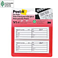 Post-it® Fax Transmittal Memo Pads, 200 Total Notes, Pack Of 4 Pads, 1 15/32" x 4", White, 50 Notes Per Pad