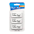 Paper Mate® White Pearl® Latex-Free Erasers, Pack Of 3