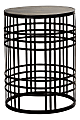 FirsTime & Co. Industrial Weave Metal Table, 22"H x 16-1/2"W x 16-1/2"D, Espresso 1 thumbnail image