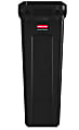 Rubbermaid® Slim Jim® Commercial Rectangular Plastic Waste Receptacle, 23 Gallons, 30"H x 22"W x 11"D, Black