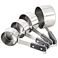 Oster Blakeley 4-Piece Stainless Steel Measuring Cup Set With Wood Handles, Dark Gray 1 thumbnail image