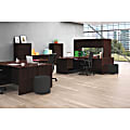 HON® 10700 "U"-Shaped Workstation Single-Pedestal Credenza, Pedestal On Left, Mahogany