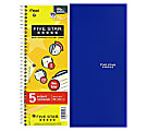Five Star® Trend Notebook, 8" x 10 1/2", 5 Subjects, Wide Ruled, 400 Pages (200 Sheets), Assorted Colors 1 thumbnail image