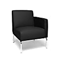 OFM Triumph Series Left Arm Modular Lounge Chair, Black/Chrome
