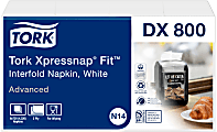 Tork Xpressnap Fit 2-Ply Interfold Advanced Napkins, White, DX 800 1 thumbnail image