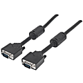 Manhattan VGA Monitor Cable (with Ferrite Cores), 3m, Black, Male to Male, HD15, Cable of higher SVGA Specification 1 thumbnail image