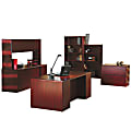 HON® 10700 Series Double Pedestal Desk, Mahogany