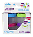 Sistema Dressing Pots To Go, Assorted Colors, Pack Of 4