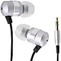 GOgroove AudiOHM In-Ear Headphones with Noise-Isolating Silicone Ear Pieces - Silver 1 thumbnail image