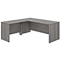 Bush Business Furniture Studio C 72"W L-Shaped Desk With 42"W Return, Platinum Gray, Standard Delivery