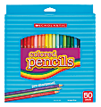 Scholastic Color Pencils, 3.3 mm, Assorted Colors, Pack Of 50