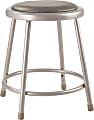 National Public Seating Vinyl-Padded Stool, 18"H, Gray 1 thumbnail image