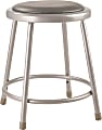 National Public Seating Vinyl-Padded Stool, 18"H, Gray