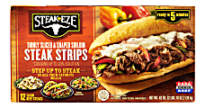 Steak-EZE Thin Sliced Sirloin Beef Steaks, 42 Oz, Pack Of 12 Steaks 1 thumbnail image