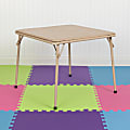 Flash Furniture Kid's Folding Table, 20-1/4"H x 24"W x 24"D, Tan