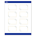 Avery® Print-To-The-Edge Tags With Sure Feed®, S00-DNB-PRMWT10, 2" x 3", Matte White, Preprinted Green Floral with Gold Dots Design, Pack Of 80 1 thumbnail image
