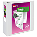 Avery® Durable View 3 Ring Binder, 4" EZD® Rings, White, 1 Binder 1 thumbnail image
