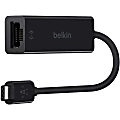 Belkin USB-C to Gigabit Ethernet Adapter - Network adapter - USB-C - Gigabit Ethernet x 1 - black