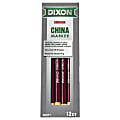 Dixon Phano Nontoxic China Markers, Crimson Red Lead, Red Barrel